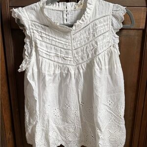 POL White Lace Women's Top